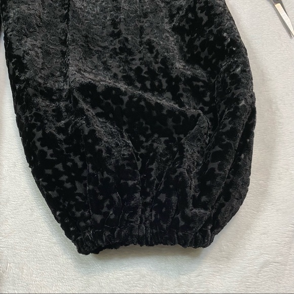 NWOT Aqua Flocked Floral Tiered Dress w/ ruffled neckline 
Size S - Picture 7 of 16